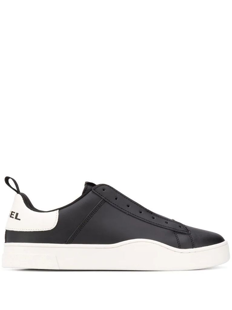 two tone plimsoll trainers