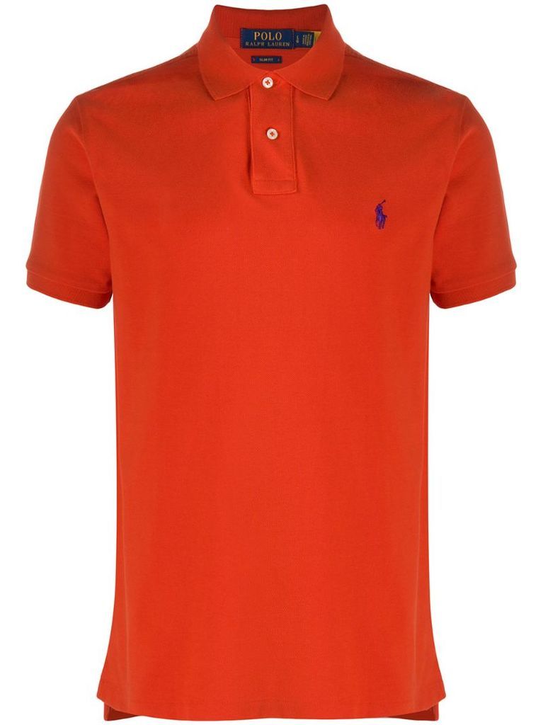 embroidered logo polo shirt