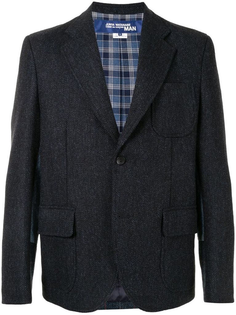 patch-work tailored blazer