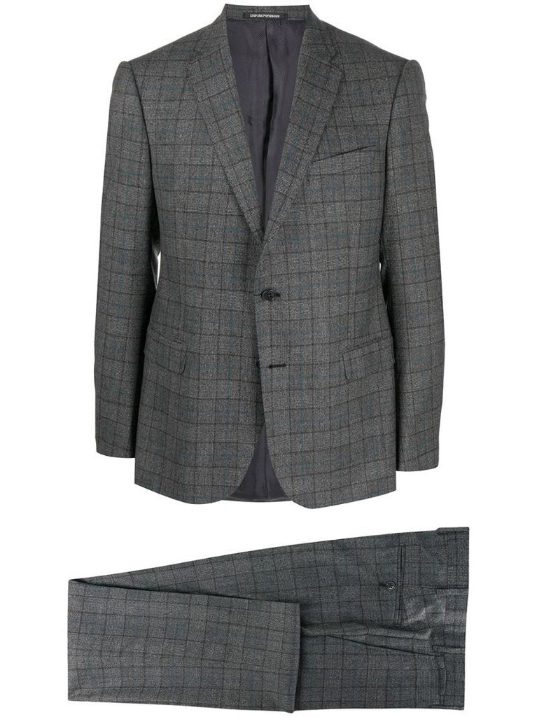 two-piece checked suit