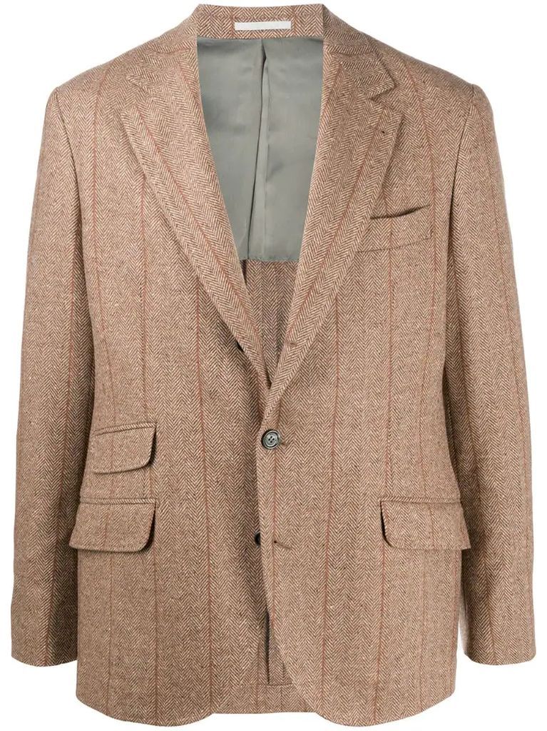 cashmere-wool blend tweed blazer jacket