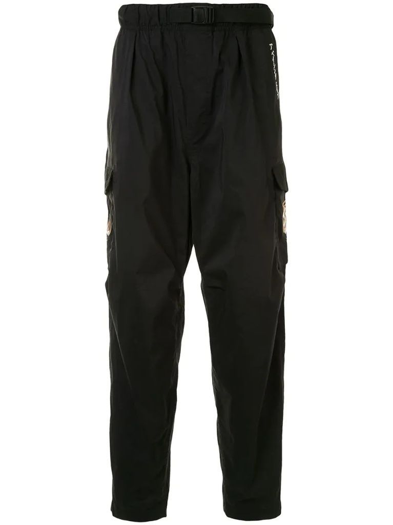 belted ripstop trousers