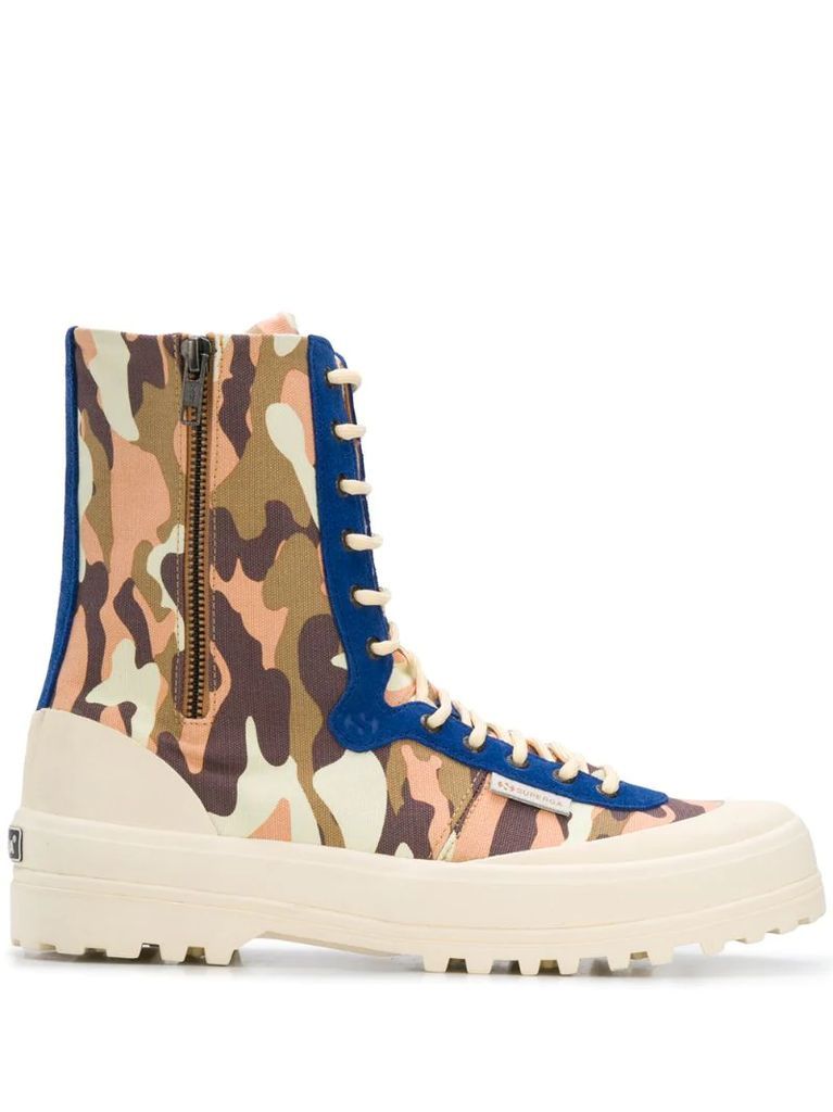 x Paura camouflage print boots