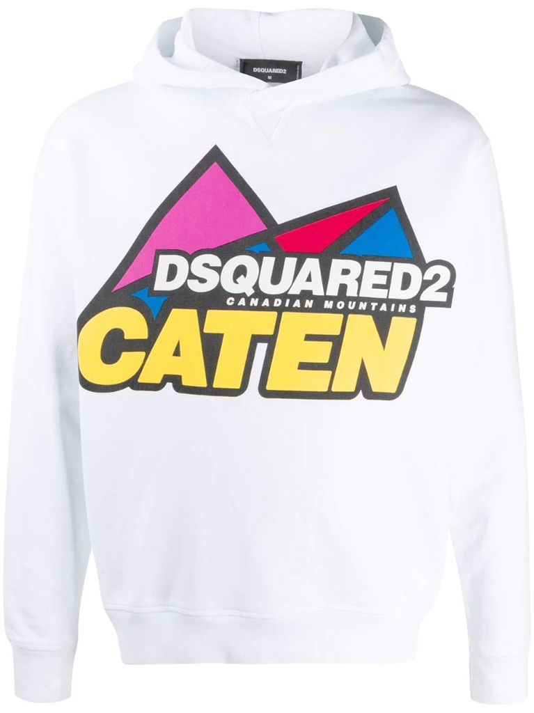 Caten logo-print hoodie