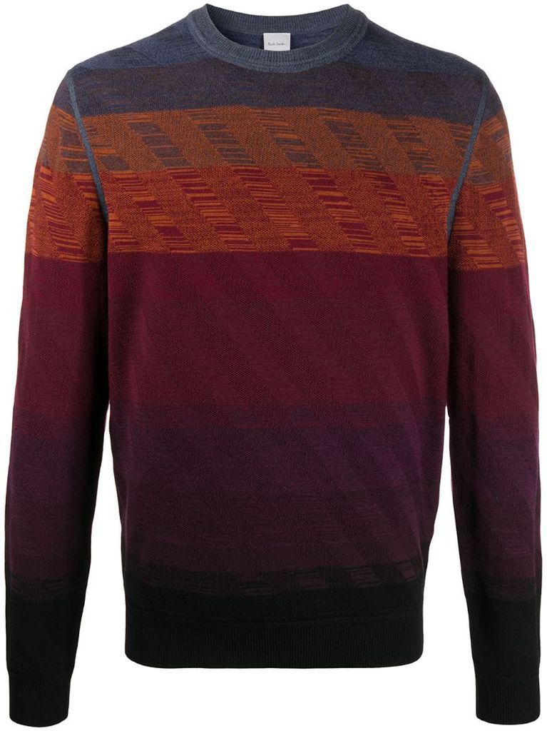 stripe gradient sweater