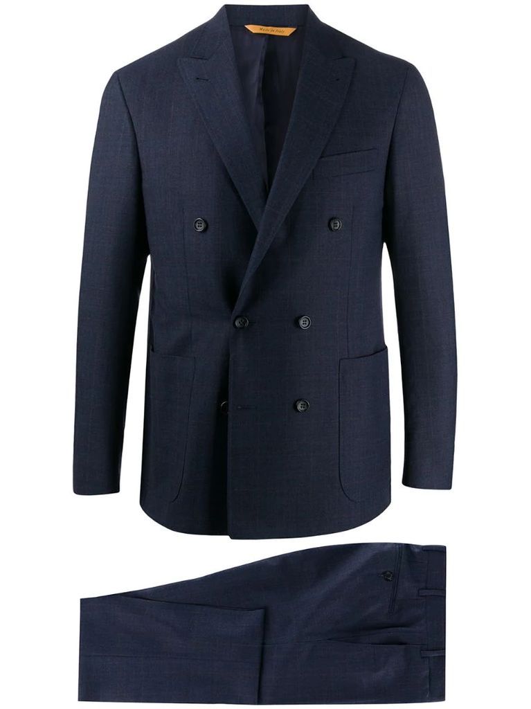 double-breasted two piece suit
