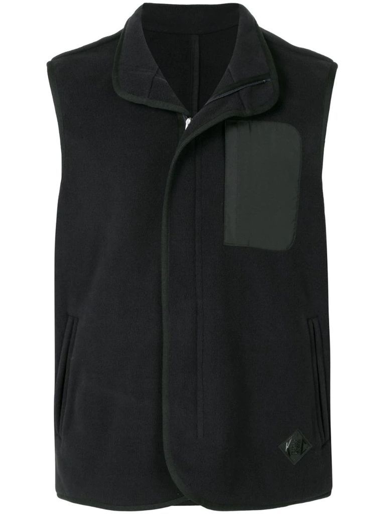 sleeveless zip up vest