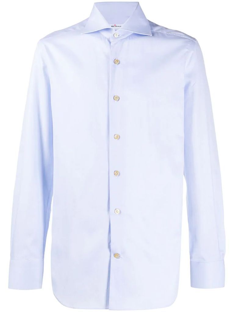 cutaway collar cotton shirt
