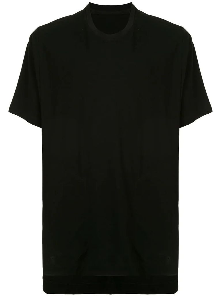 yoke-panel short sleeved T-shirt
