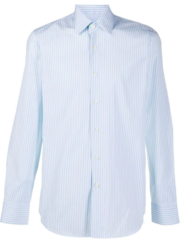 pinstripe buttoned shirt
