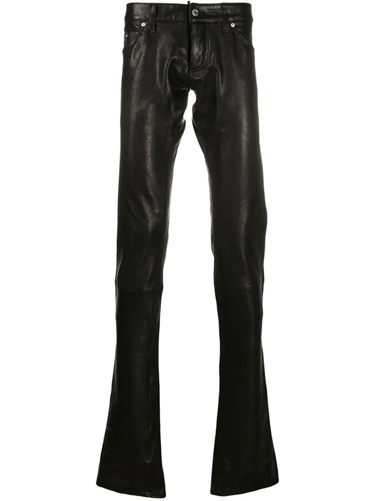 long leather trousers