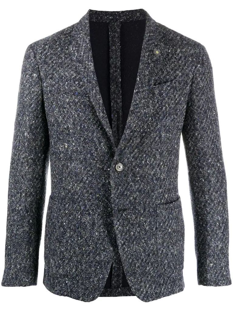 single-breasted knit jacket