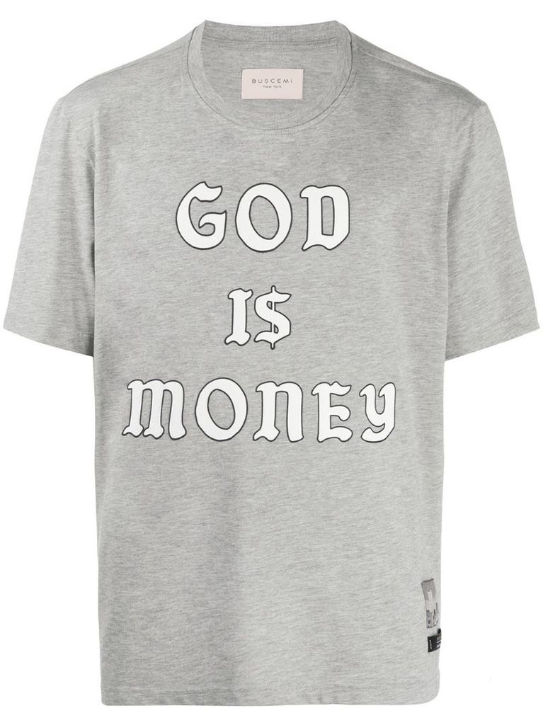 'God is money' slogan t-shirt