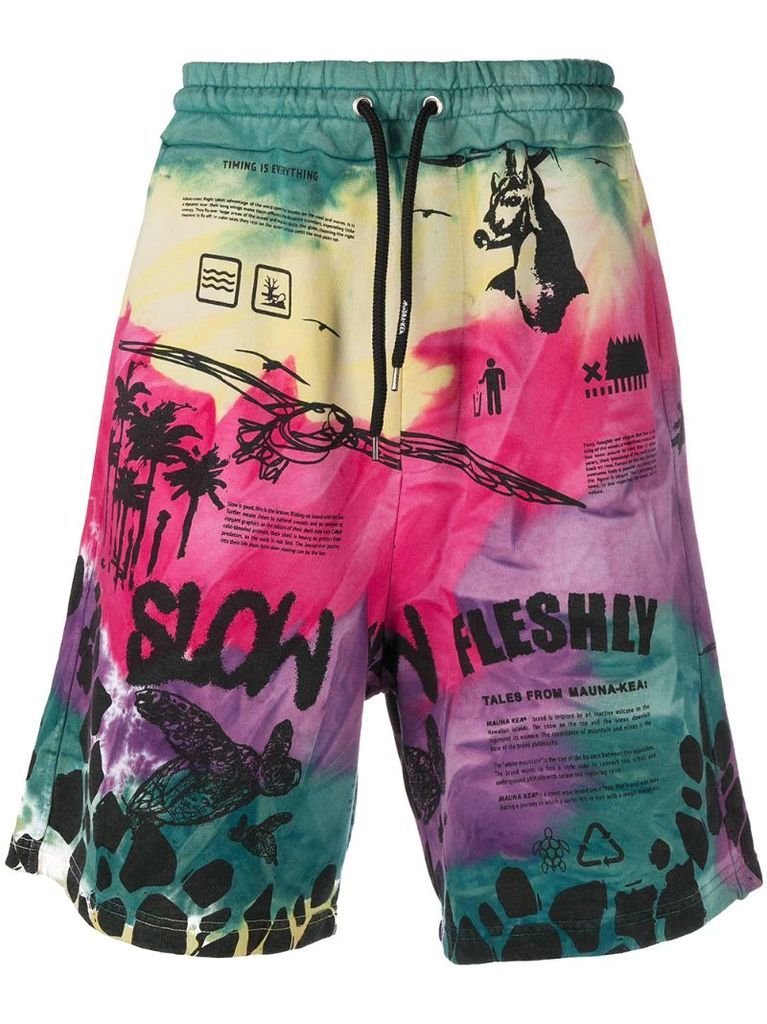 Timing is Everything tie-dye shorts