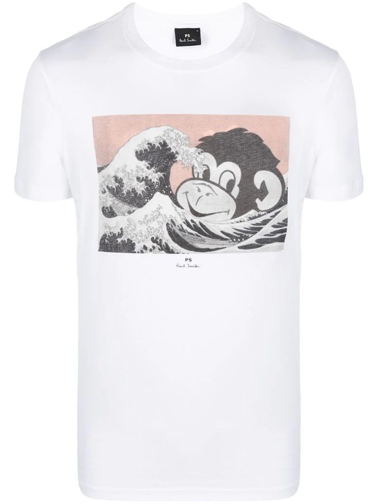 monkey print T-shirt