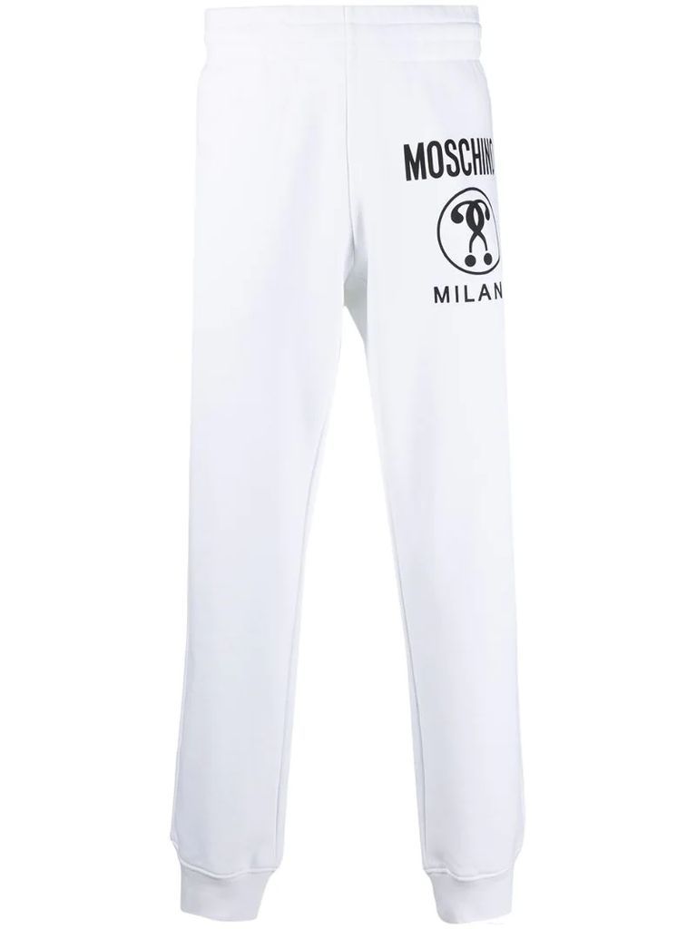 Double Question Mark print track pants