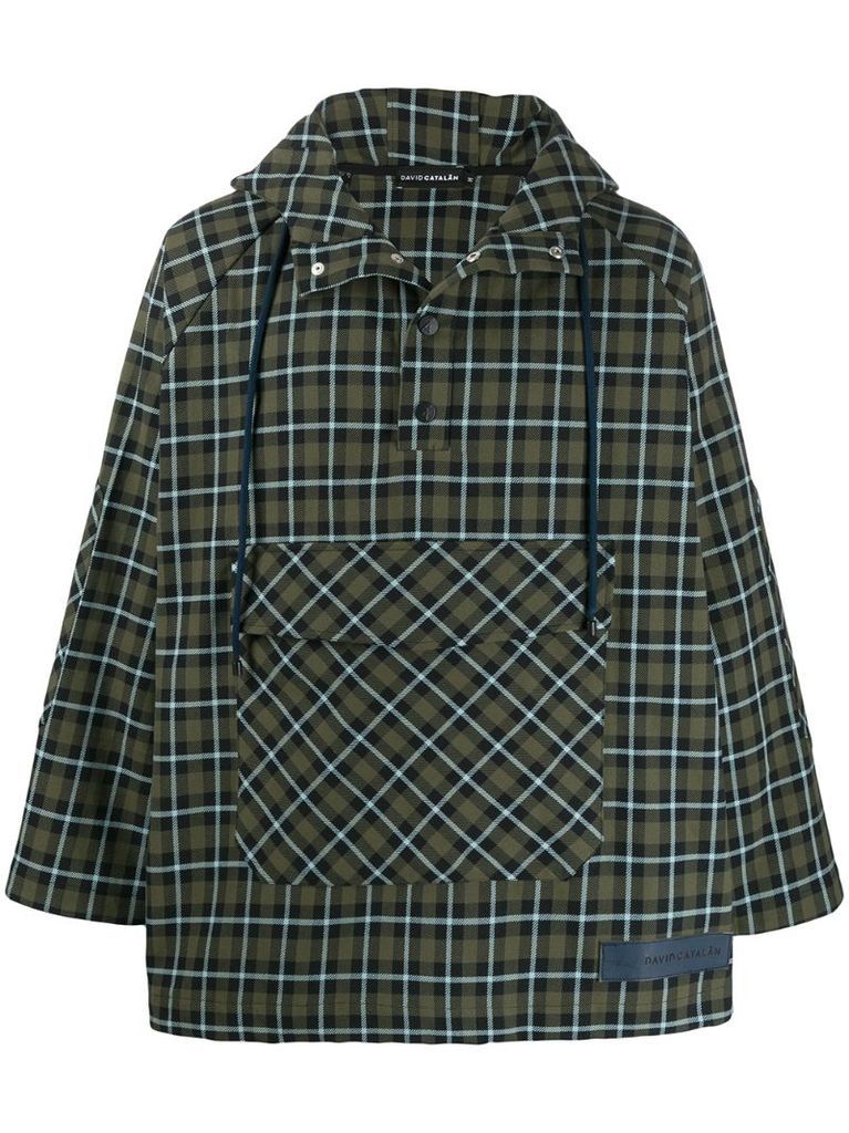 checked hoodie