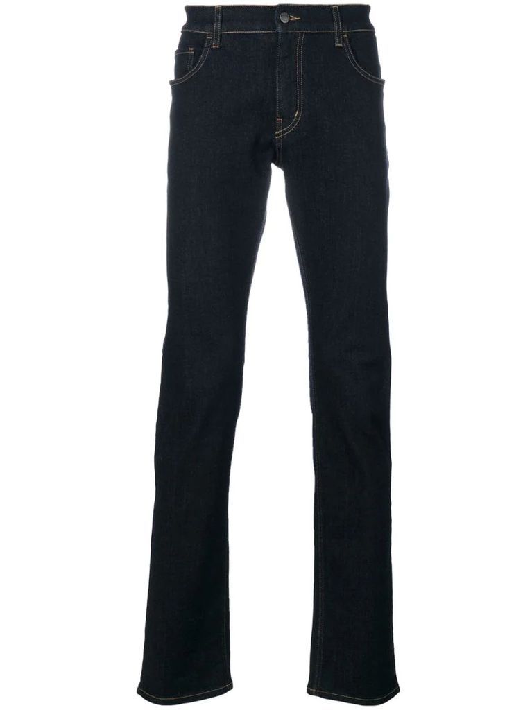 tapered-leg jeans