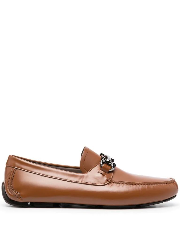 Gancini-buckle slip-on loafers