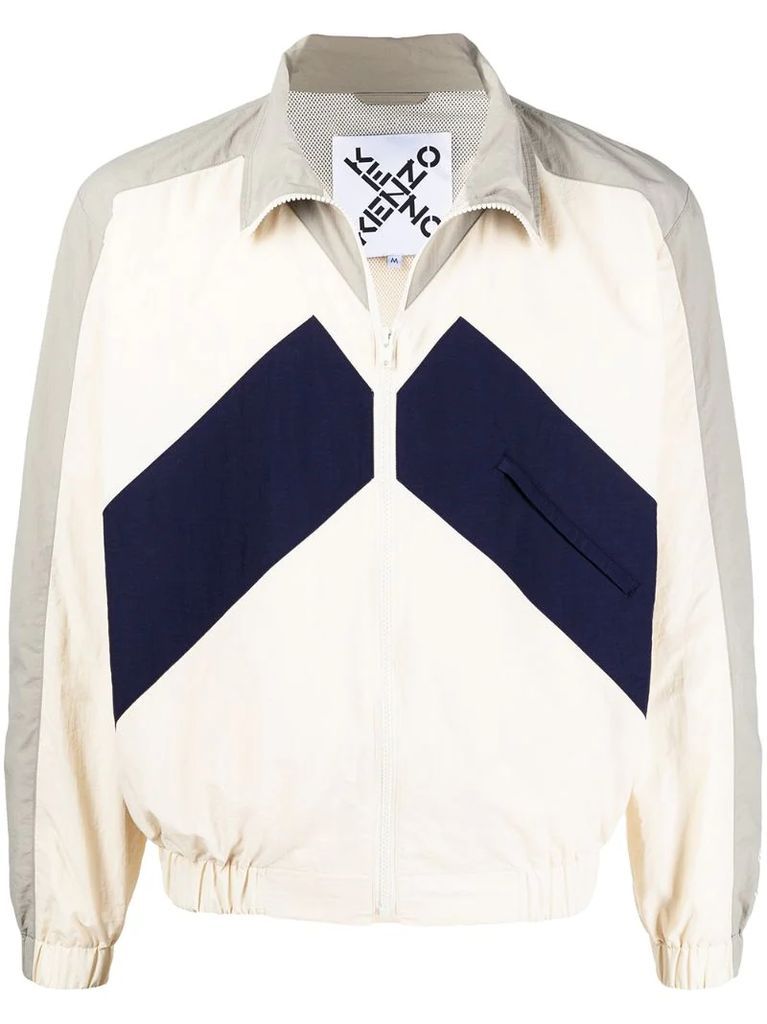 panelled windbreaker jacket