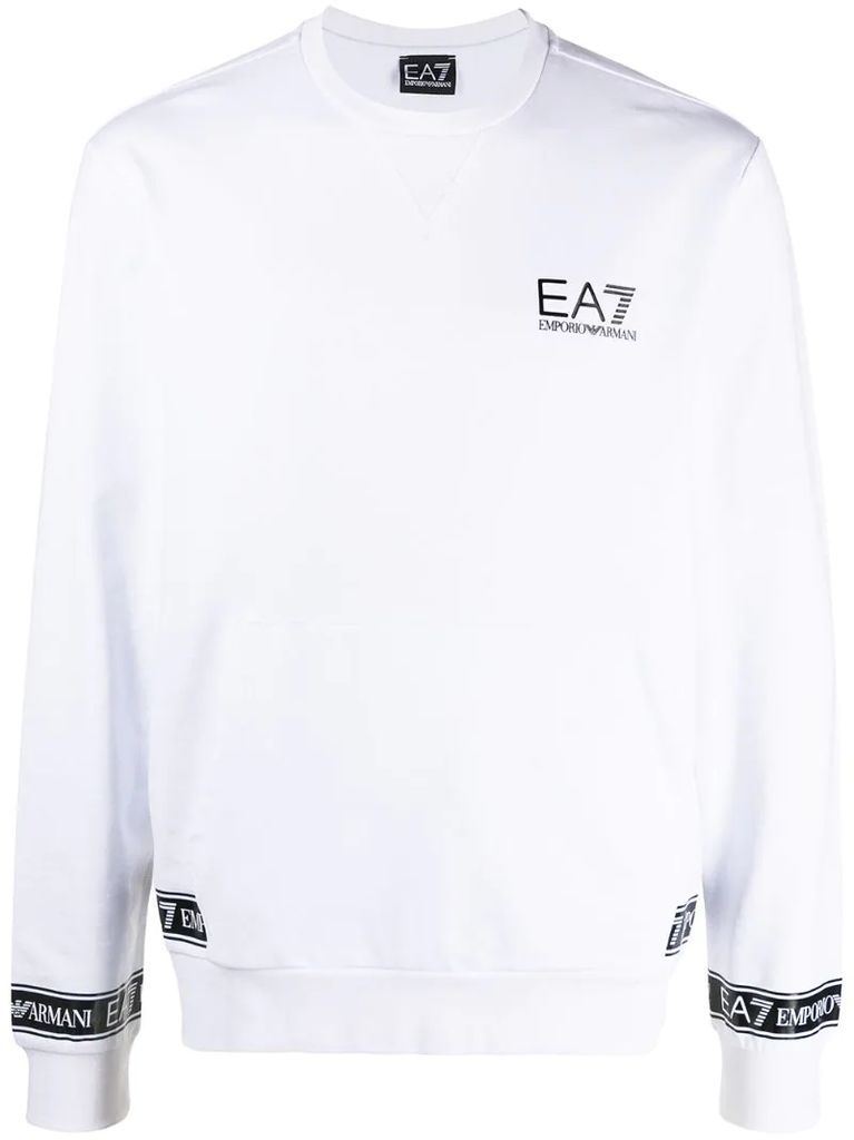 logo-tape detail sweatshirt