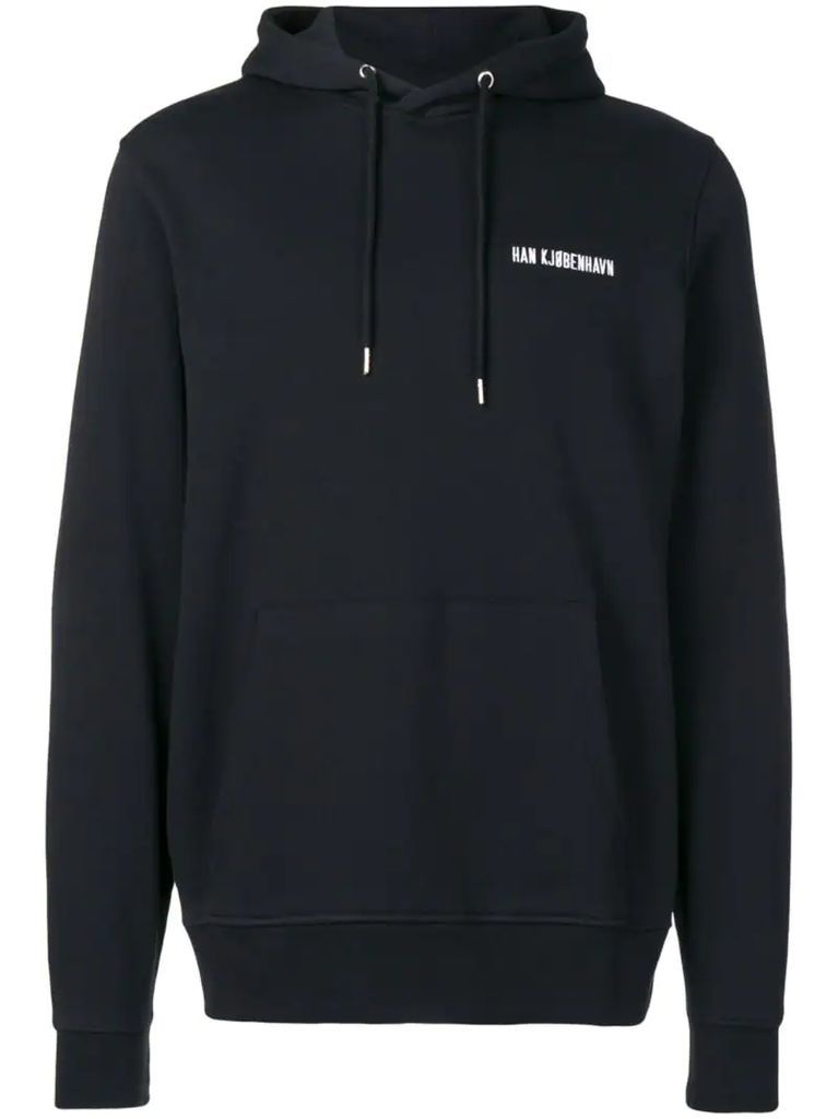 logo embroidered hoodie