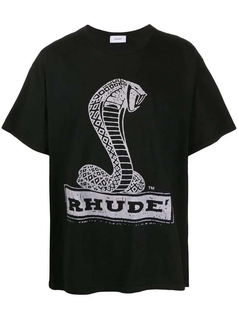 snake print T-shirt