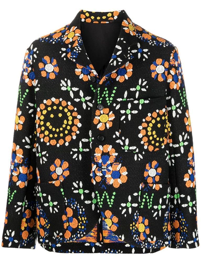 Boxy embroidered blazer