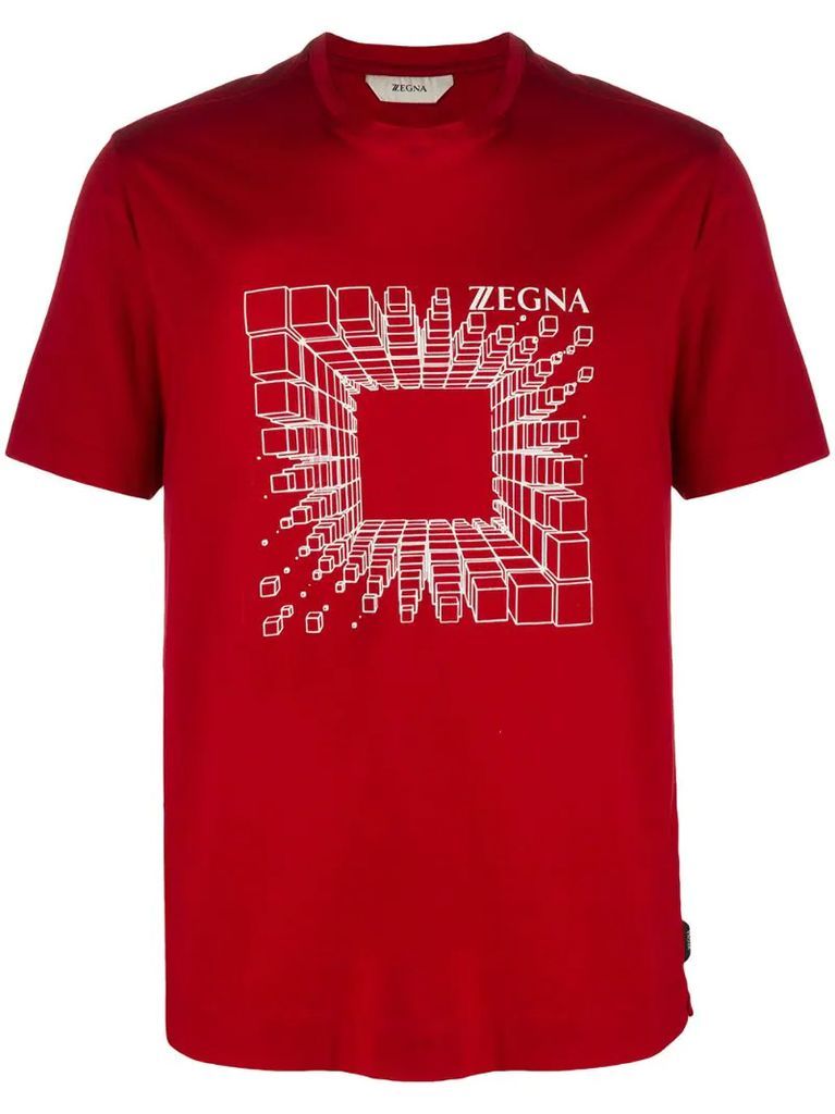 geometric logo print T-shirt