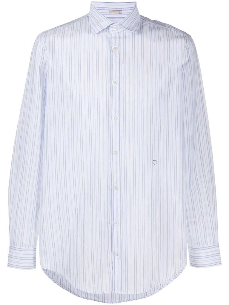striped print cotton shirt