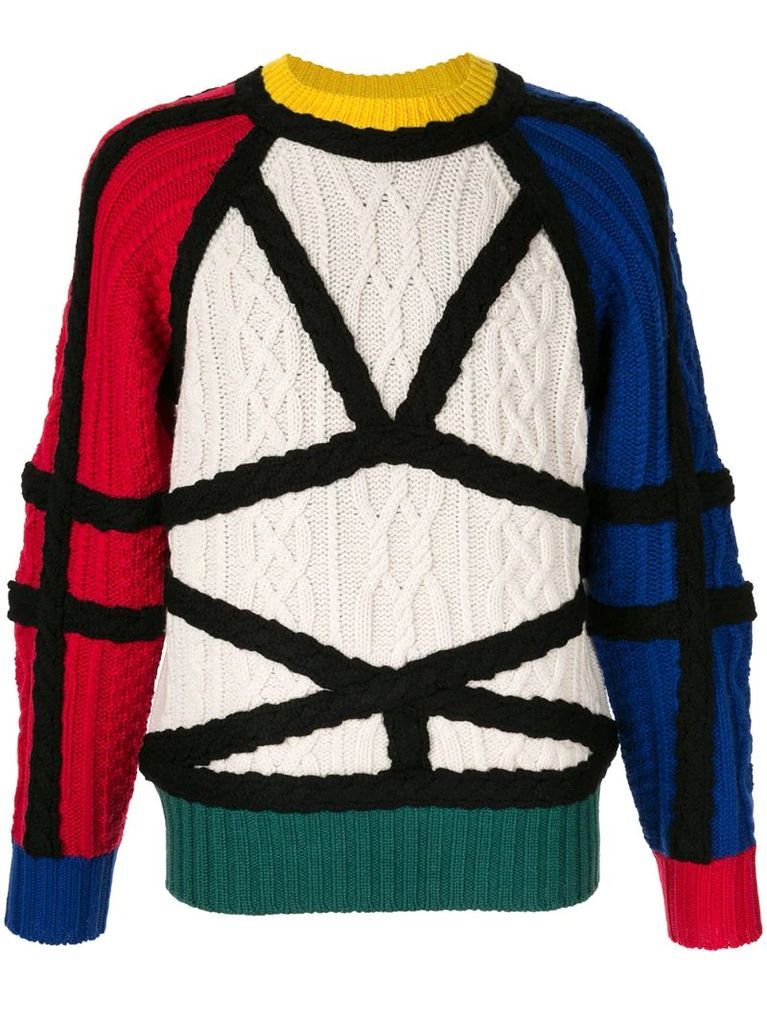 geometric knit jumper