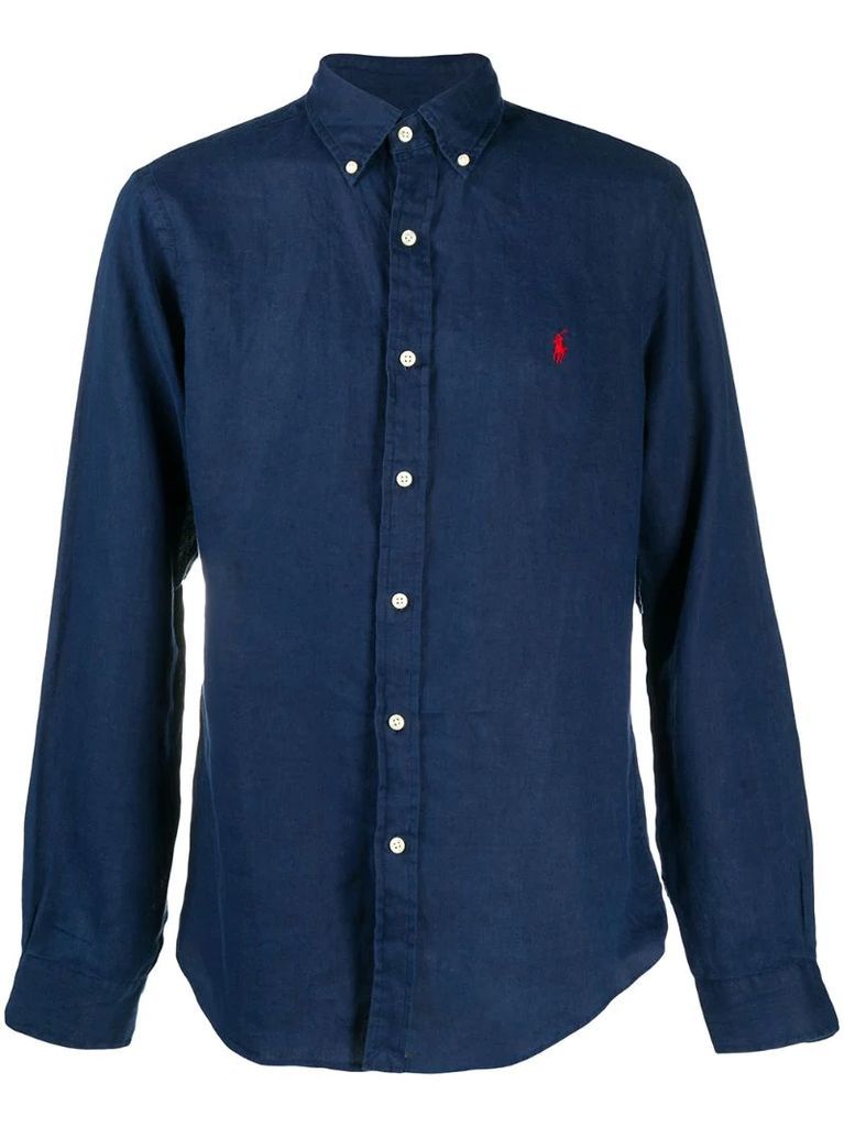 button-down linen shirt