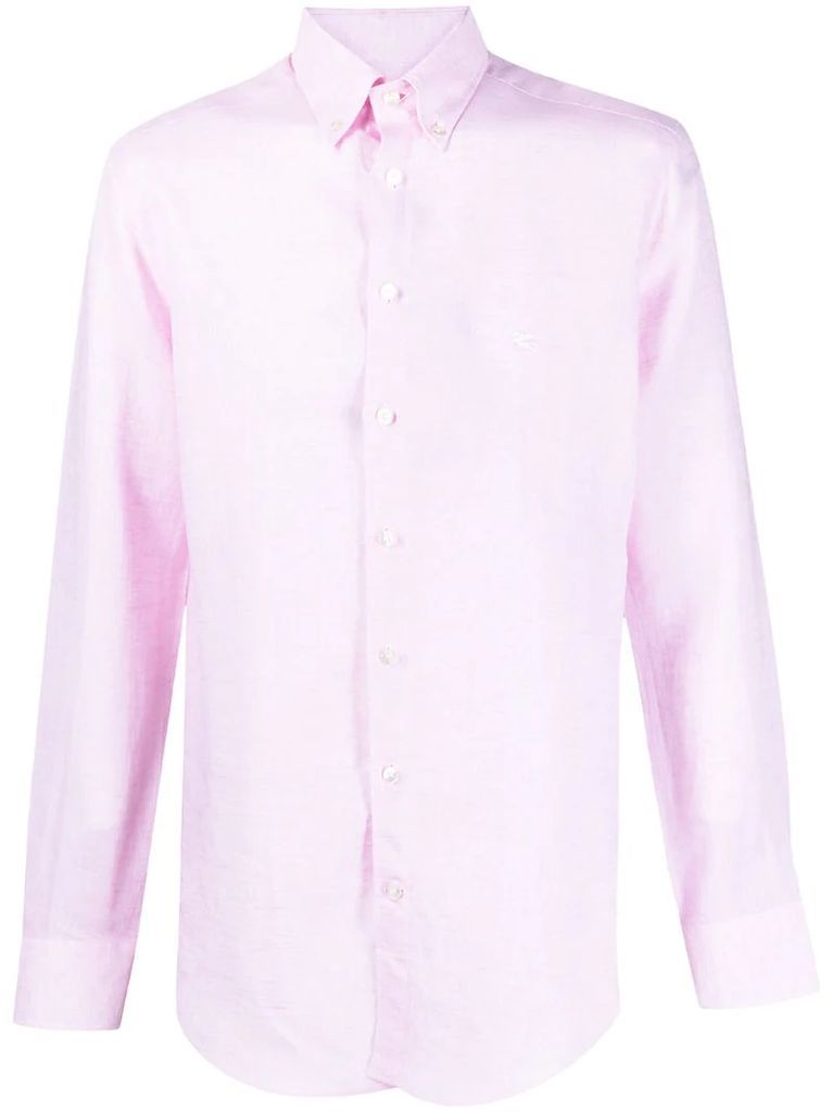 button-down long-sleeved shirt