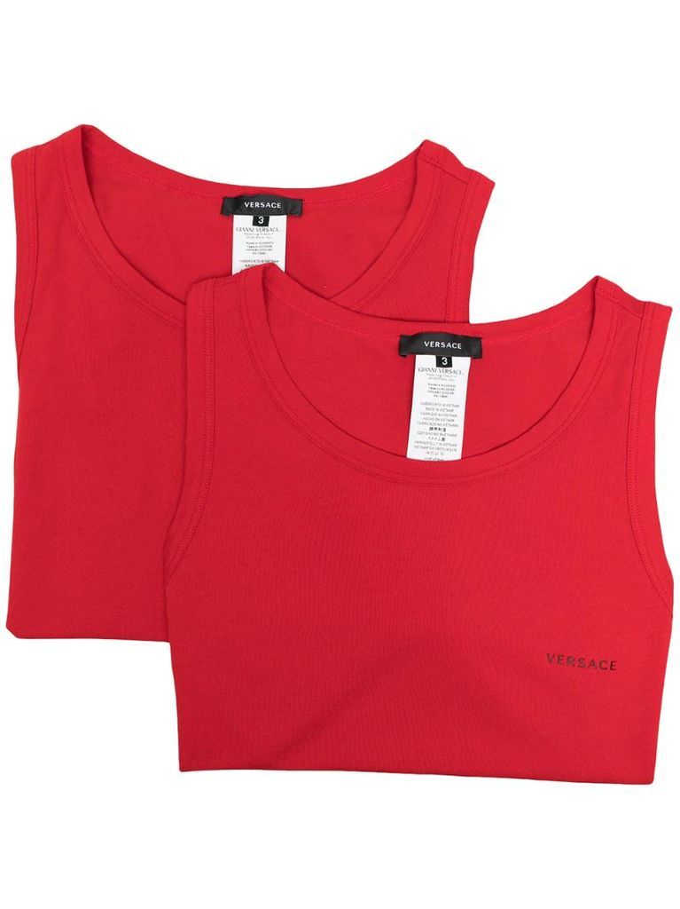 two-pack logo tank-top
