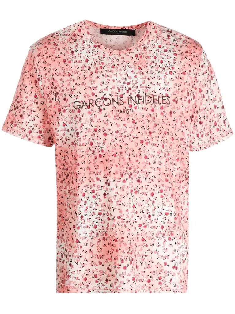 floral print T-shirt