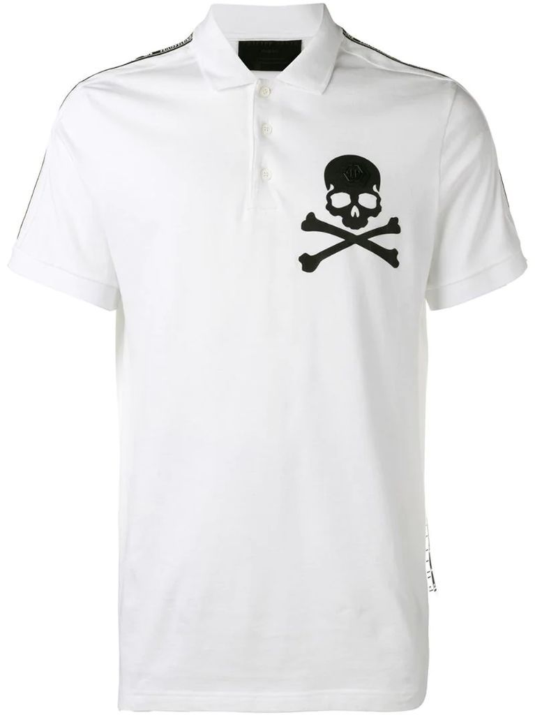 skull print polo shirt