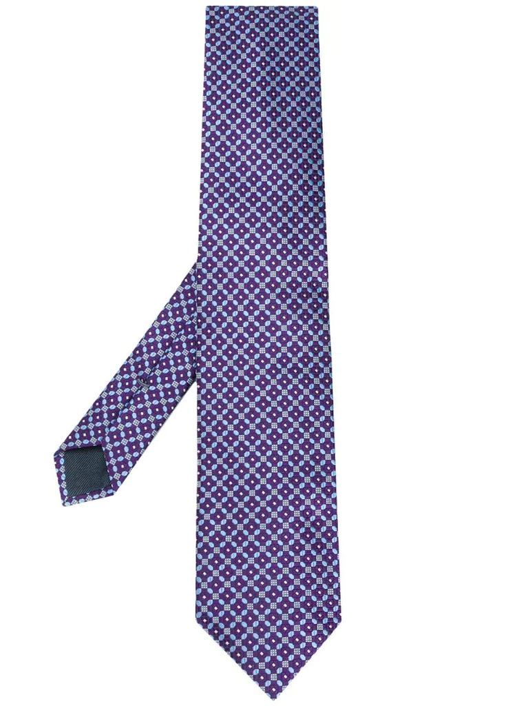 geometric print necktie