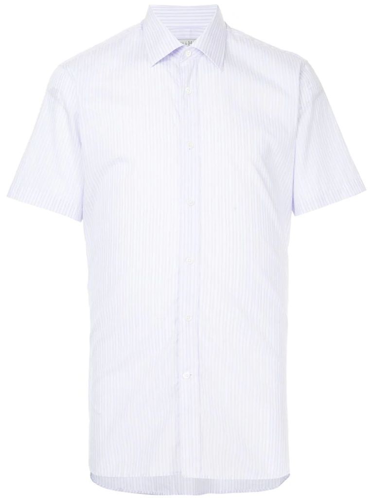 short-sleeved striped shirt
