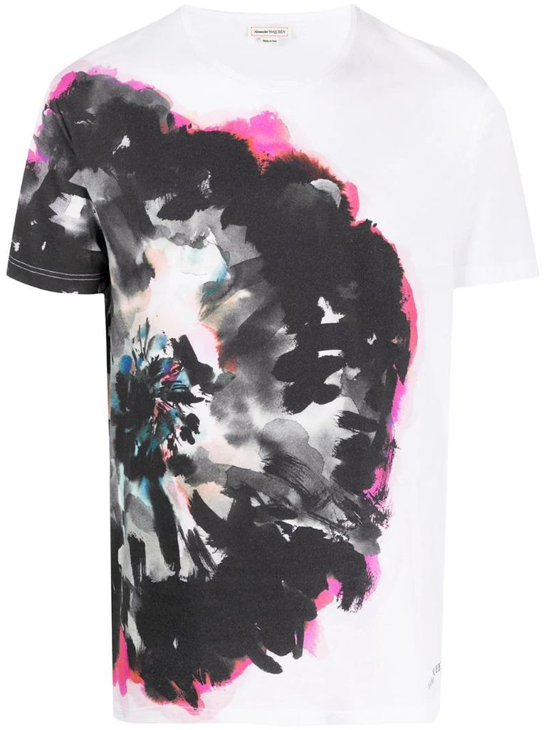 ink floral print T-shirt