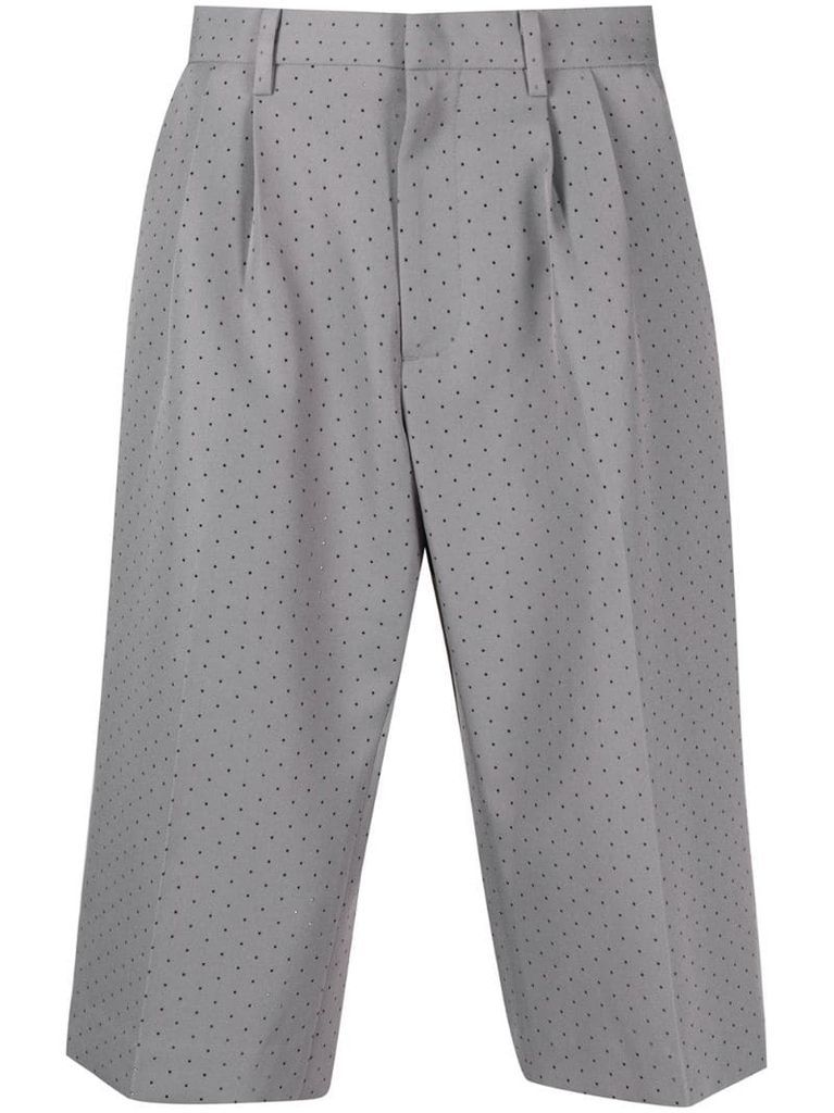 dotted-print tailored trousers