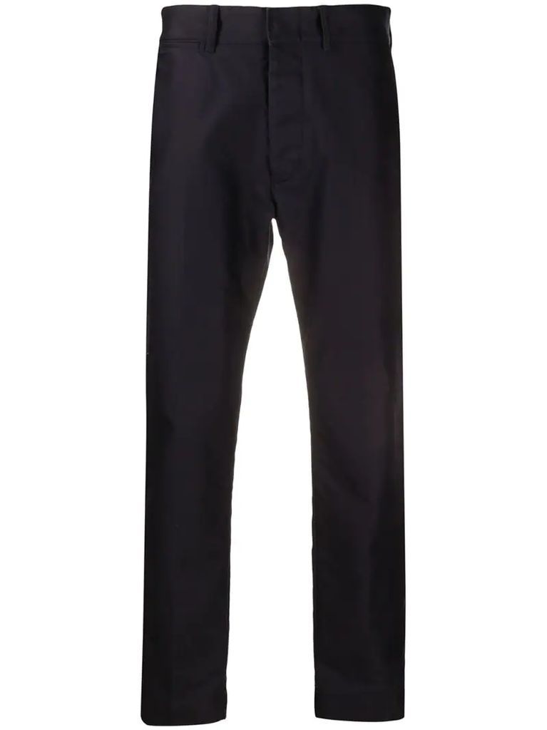 navy cotton chino trousers