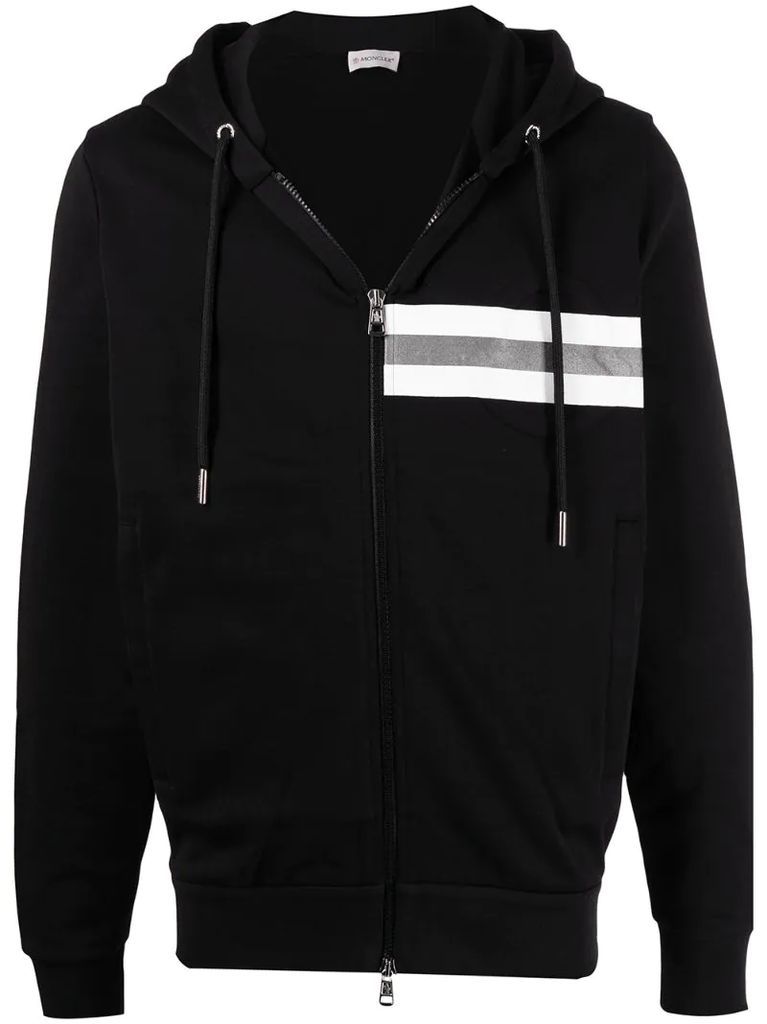 striped cotton hoodie