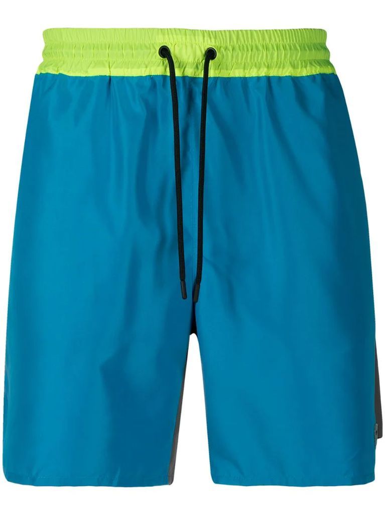 two-tone track shorts