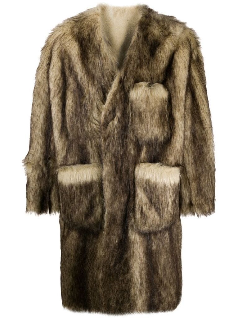 faux-fur coat