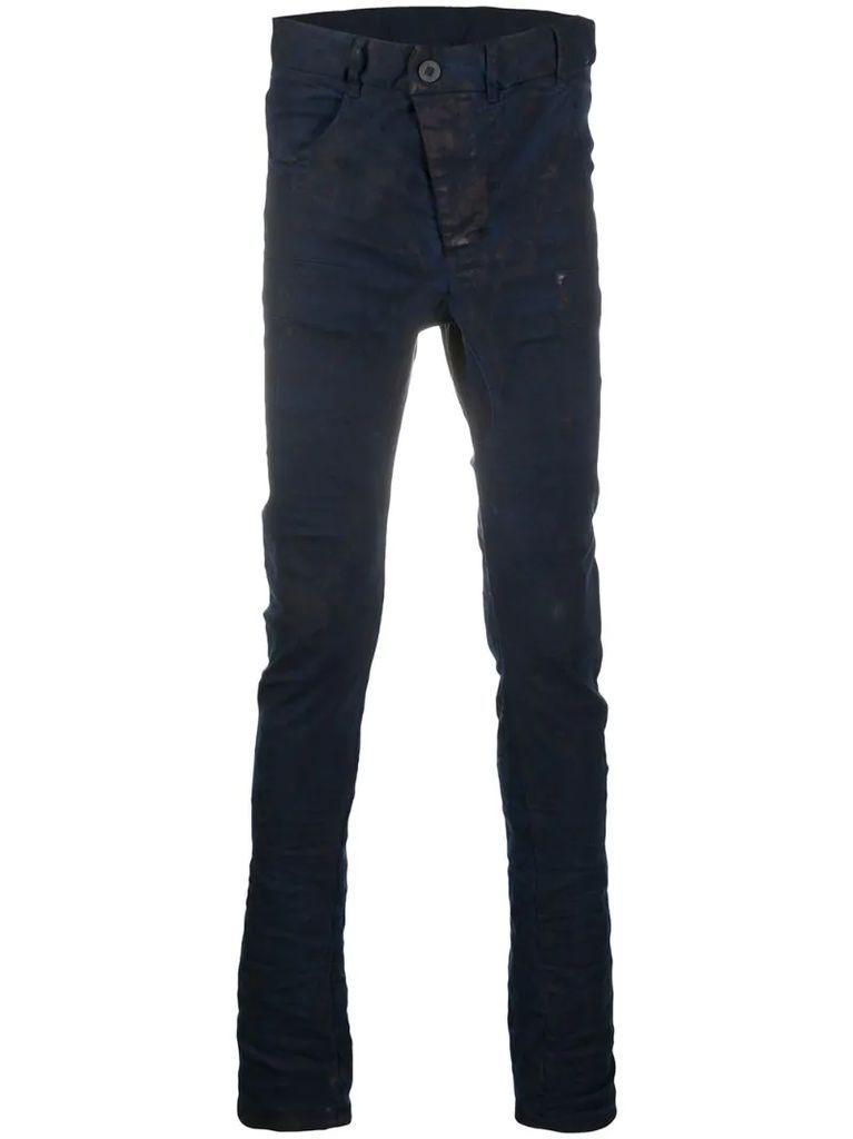 faded slim-fit jeans