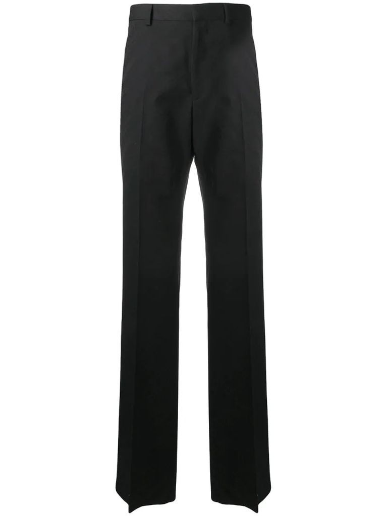 logo pattern tailored trousers