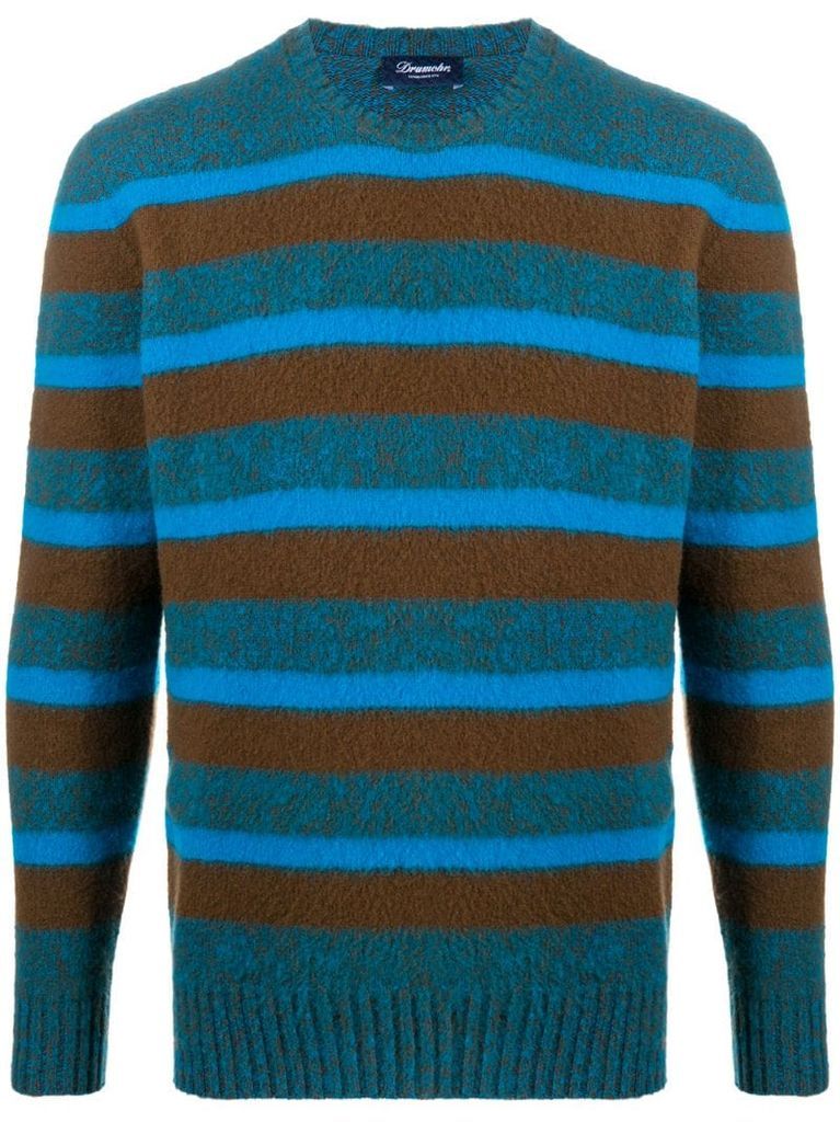 color-block striped jumper