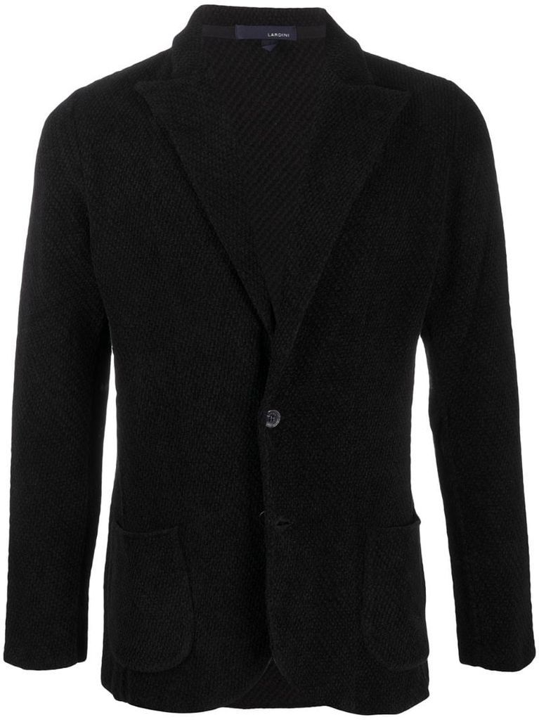 knitted single-breasted blazer