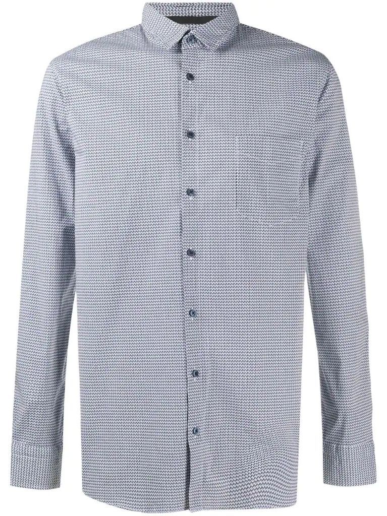 geometric-patterned shirt