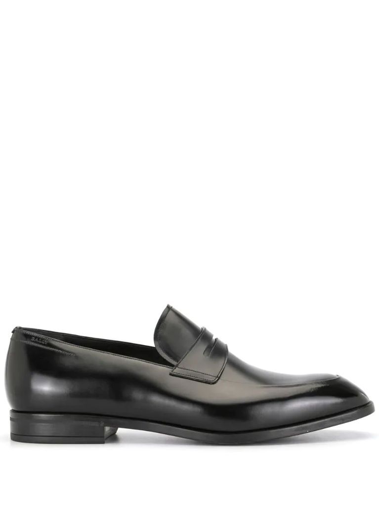 Score leather loafers